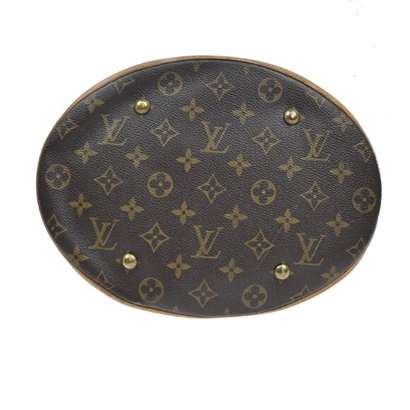 LOUIS VUITTON BUCKET GM Shoulder Tote Bag Monogram Leather Brown M42236 30YH451 - Picture 6 of 15